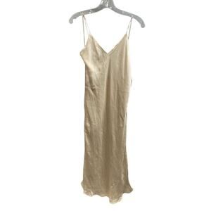 Banana Republic Champaigne Butter Gold Slip Dress - Size 4 - Wedding Ready $220